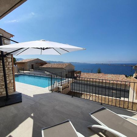 St-Florent Appartement Neuf Vue Mer Panoramique Piscine 4 Chambres - Mor401 Saint-Florent  Exterior foto